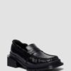 MAYBOLE LOAFER Square Toe Ruched Leather Loafers