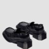 MAYBOLE LOAFER Square Toe Ruched Leather Loafers