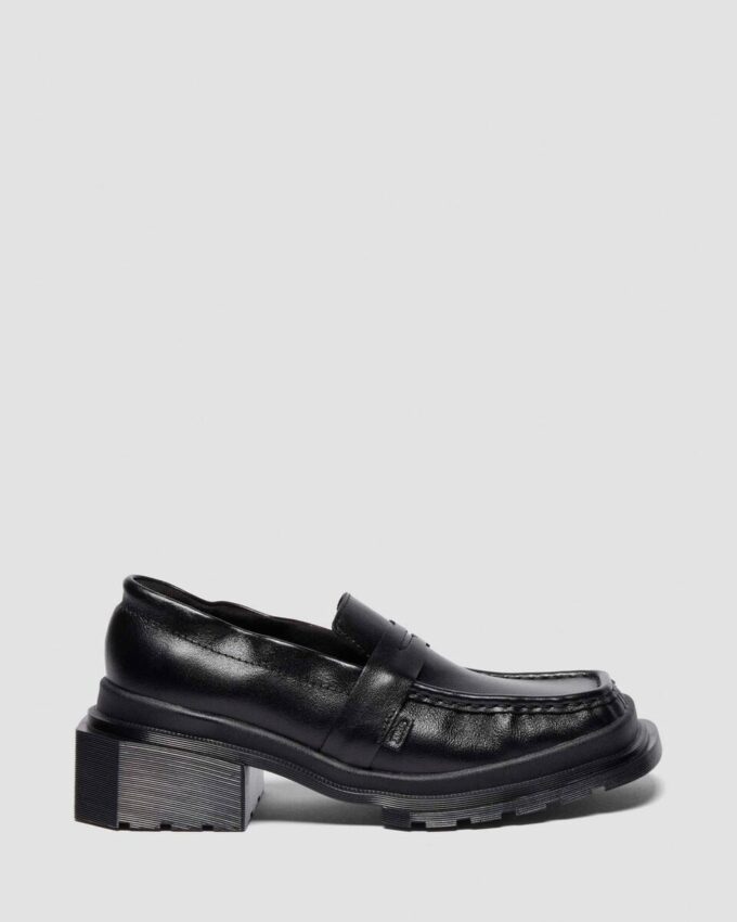 MAYBOLE LOAFER Square Toe Ruched Leather Loafers