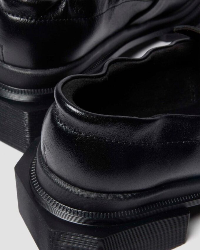 MAYBOLE LOAFER Square Toe Ruched Leather Loafers