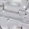 Mini Top Handle Bag Silver Patent Leather Bag