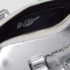 Mini Top Handle Bag Silver Patent Leather Bag