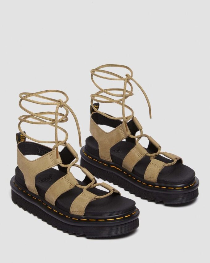 Nartilla Tumbled Nubuck Leather Gladiator Sandals
