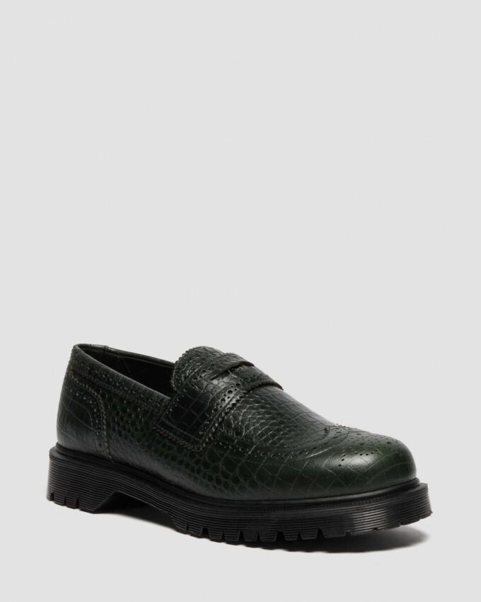 PENTON BROGUE Emboss Leather Loafers