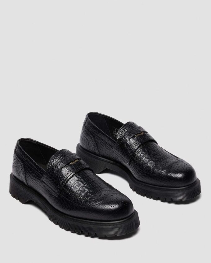 PENTON BROGUE Emboss Leather Loafers PENTON BROGUE Emboss Leather Loafers