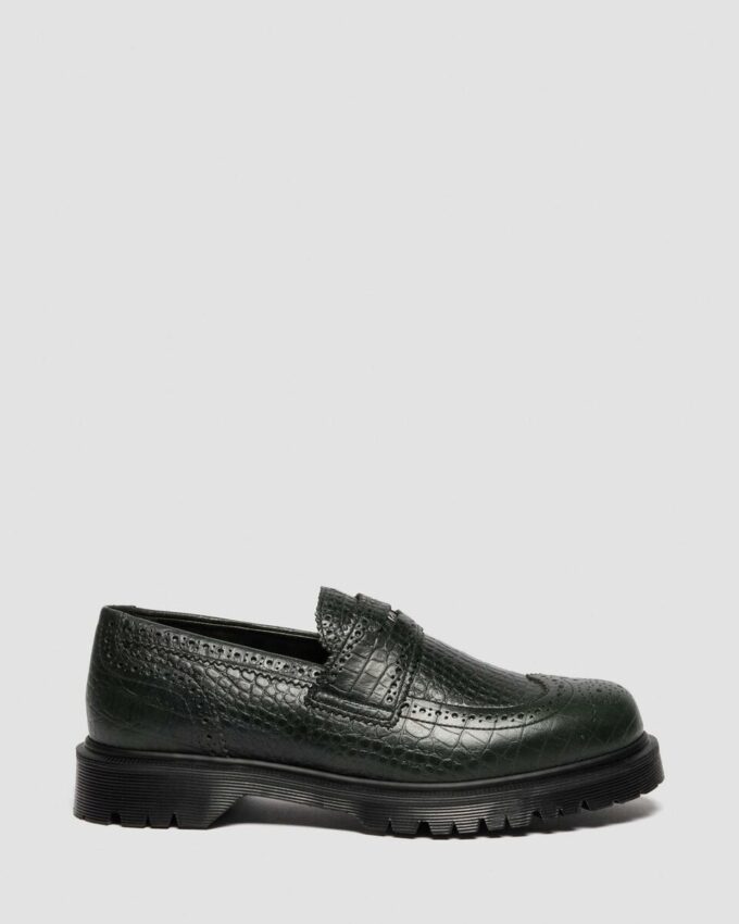PENTON BROGUE Emboss Leather Loafers
