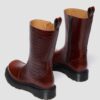 REJENA Croc Emboss Leather Boots