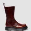 REJENA Croc Emboss Leather Boots