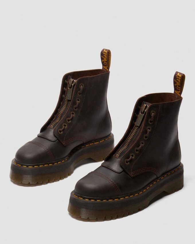 Sinclair Crazy Horse Leather Platform Boots
