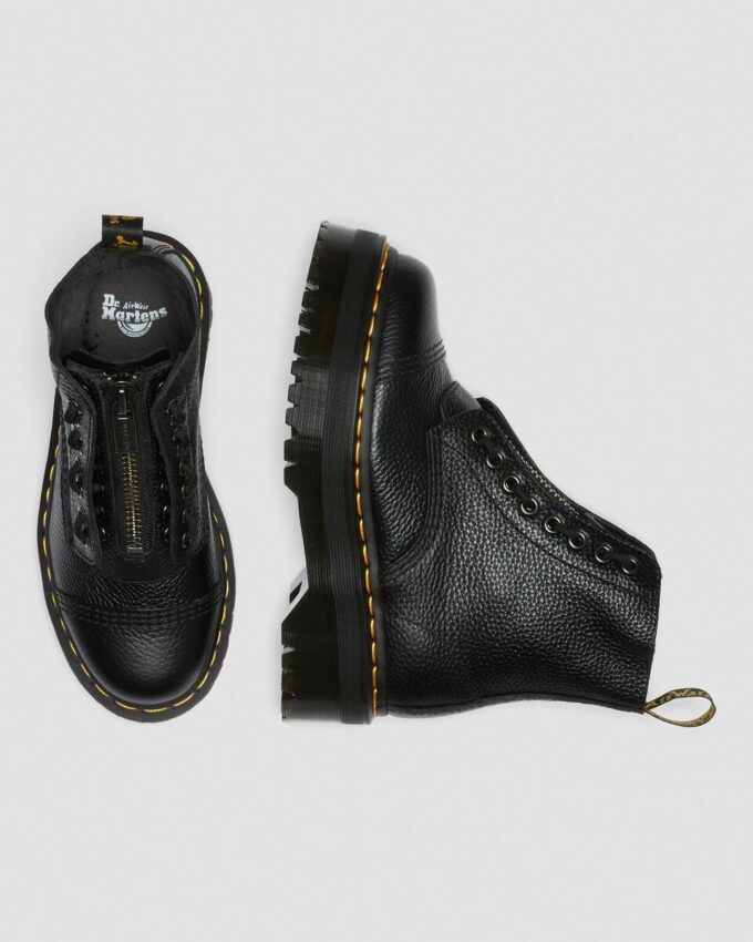 SINCLAIR Milled Nappa Leather Platform Boots