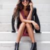 SINCLAIR Milled Nappa Leather Platform Boots