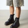 SINCLAIR Milled Nappa Leather Platform Boots
