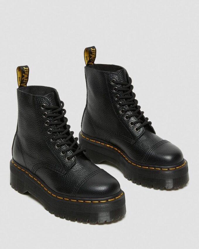 SINCLAIR Milled Nappa Leather Platform Boots
