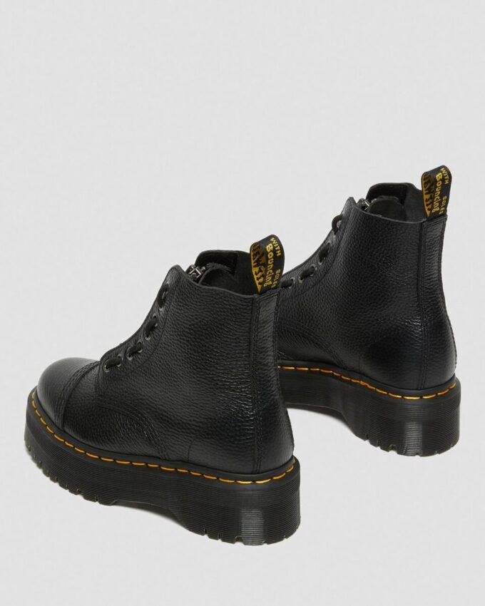SINCLAIR Milled Nappa Leather Platform Boots