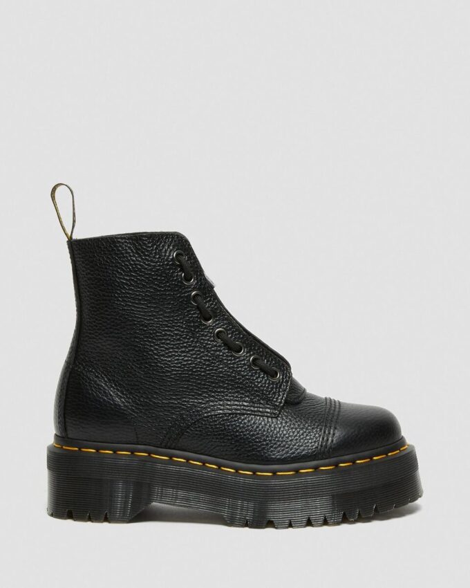 SINCLAIR Milled Nappa Leather Platform Boots