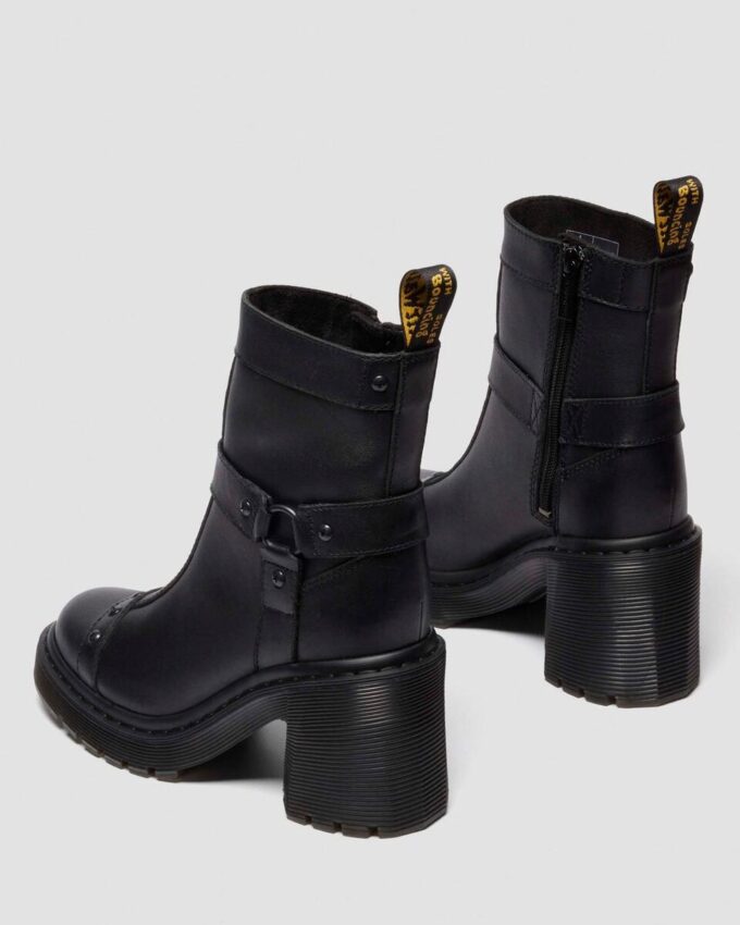 SPENCE HARNESS SENDAL LEATHER HEELED CHELSEA BOOTS