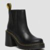 SPENCE Leather Flared Heel Chelsea Boots