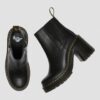 SPENCE Leather Flared Heel Chelsea Boots