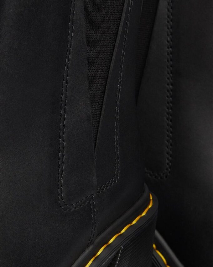 SPENCE Leather Flared Heel Chelsea Boots