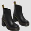 SPENCE Leather Flared Heel Chelsea Boots