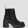 SPENCE Leather Flared Heel Chelsea Boots