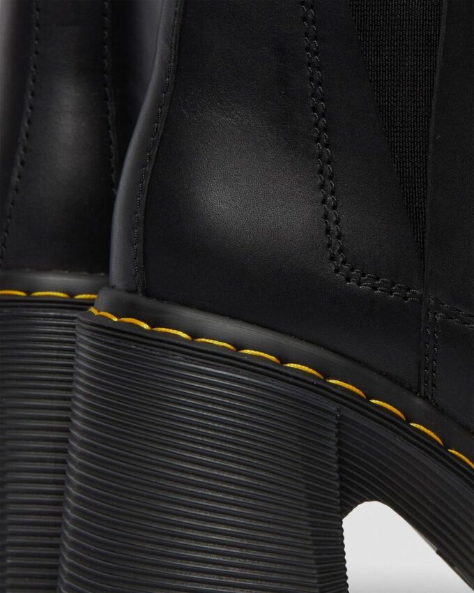 SPENCE Leather Flared Heel Chelsea Boots