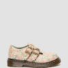Toddler 8053 Floral Leather Mary Jane Shoes