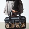 Top Handle Bag Leopard Print Hair On