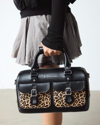 Top Handle Bag Leopard Print Hair On