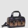 Top Handle Bag Leopard Print Hair On