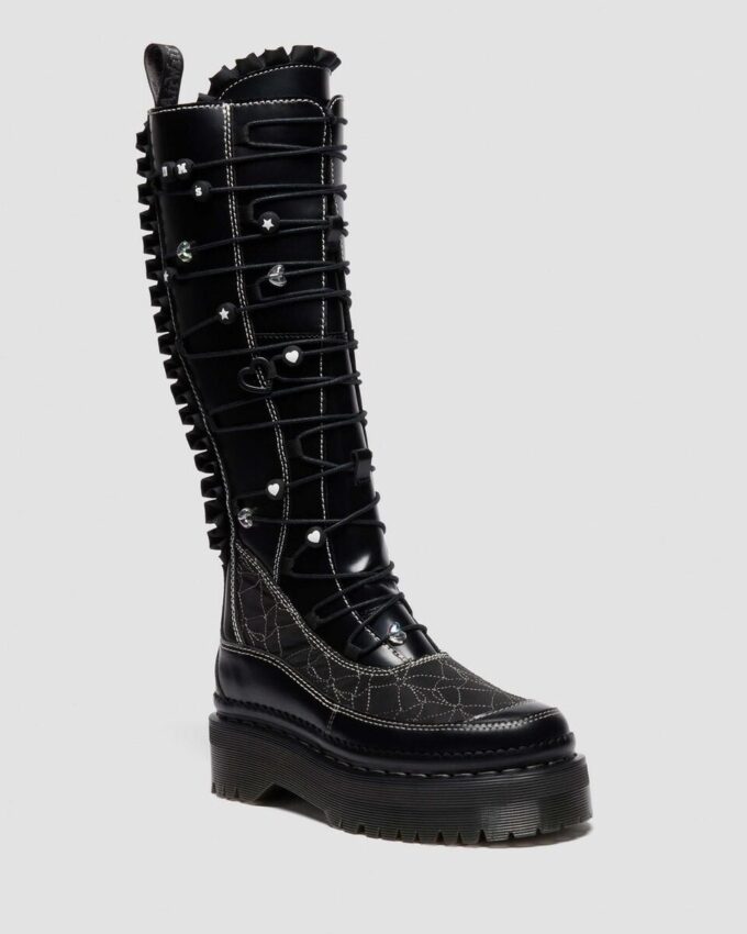 XTRM FRILL Platform Leather Boots