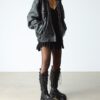 XTRM FRILL Platform Leather Boots