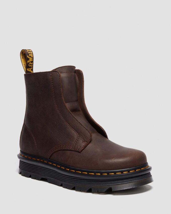Zebzag Laceless Slip On Leather Boots Zebzag Laceless Slip On Leather Boots