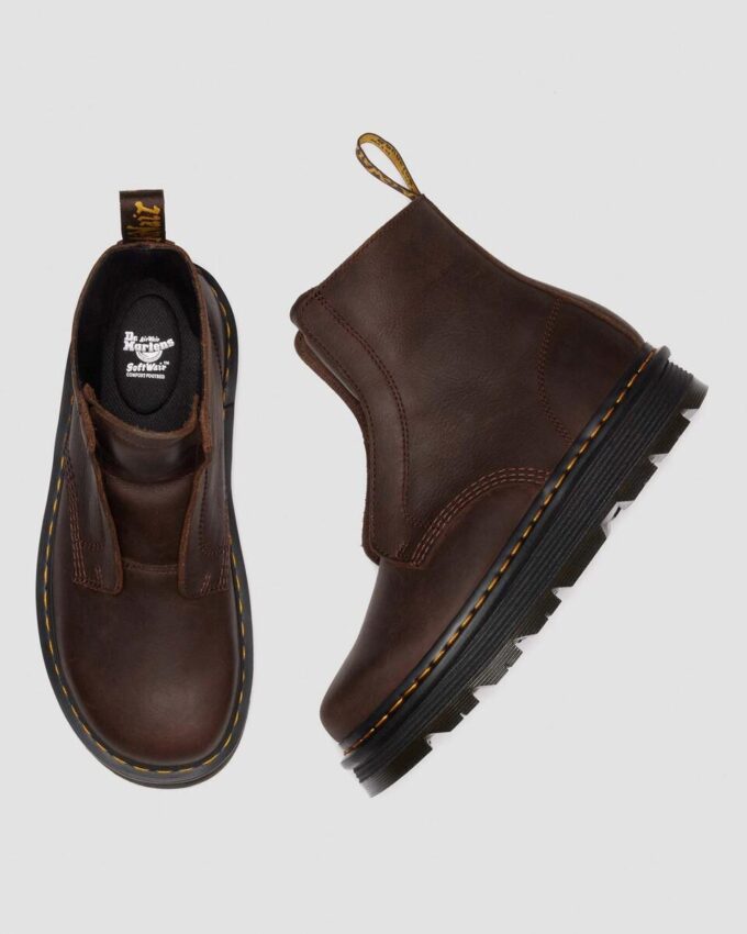 Zebzag Laceless Slip On Leather Boots Zebzag Laceless Slip On Leather Boots
