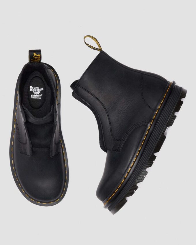 Zebzag Laceless Slip On Leather Boots Zebzag Laceless Slip On Leather Boots