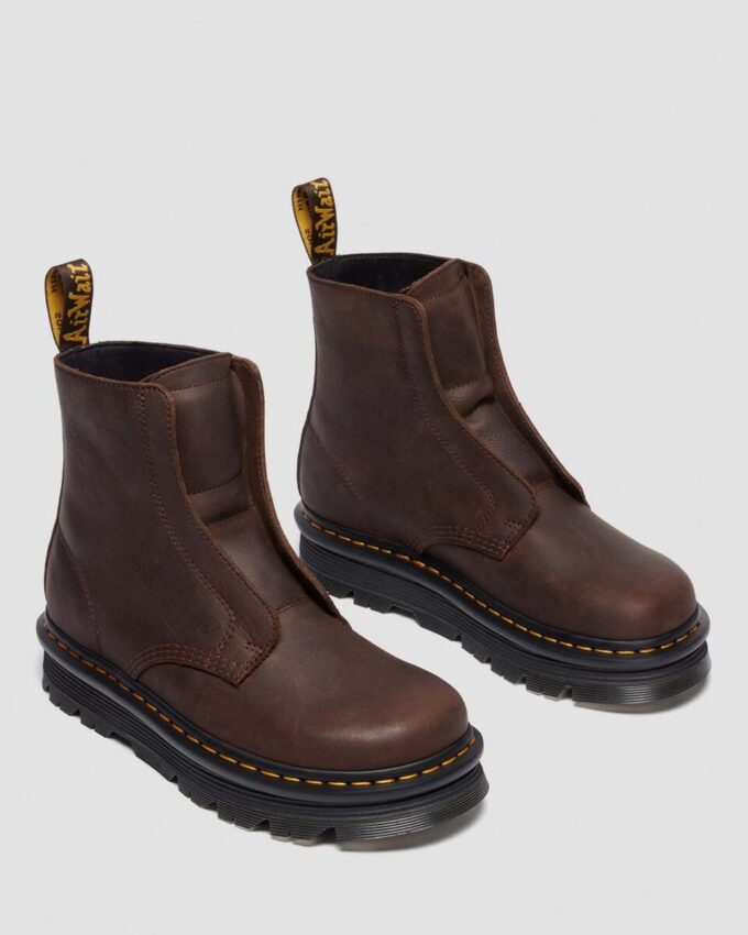 Zebzag Laceless Slip On Leather Boots Zebzag Laceless Slip On Leather Boots