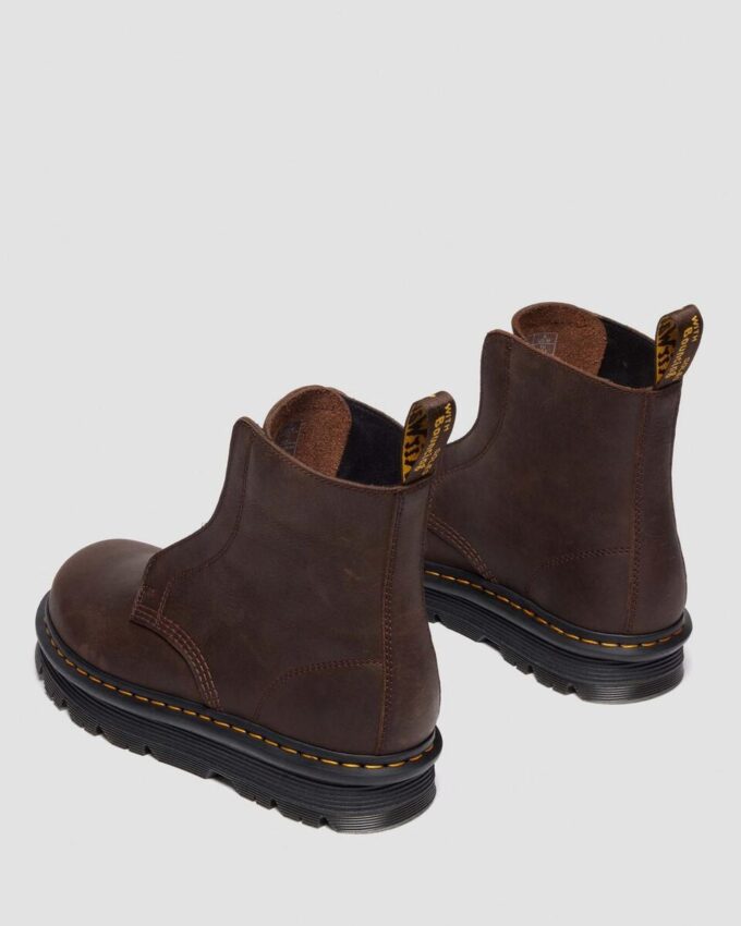 Zebzag Laceless Slip On Leather Boots Zebzag Laceless Slip On Leather Boots