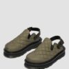 Zebzag Quilted Canvas Slingback Platform Mules