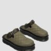 Zebzag Quilted Canvas Slingback Platform Mules