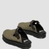 Zebzag Quilted Canvas Slingback Platform Mules