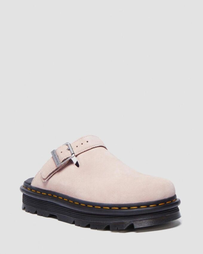 Zebzag Suede Slingback Platform Mules