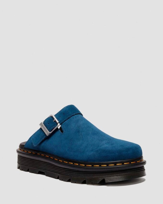 Zebzag Suede Slingback Platform Mules