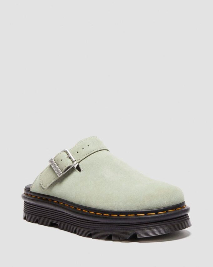 Zebzag Suede Slingback Platform Mules