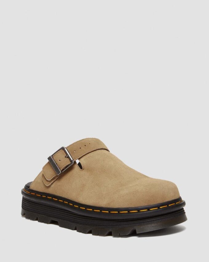 Zebzag Suede Slingback Platform Mules