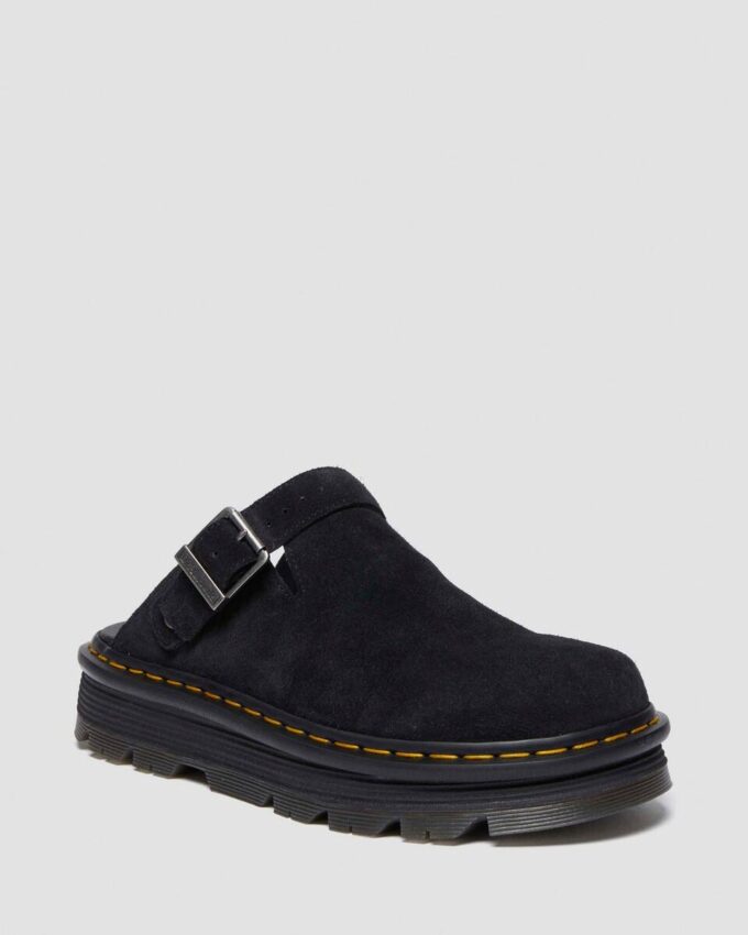 Zebzag Suede Slingback Platform Mules