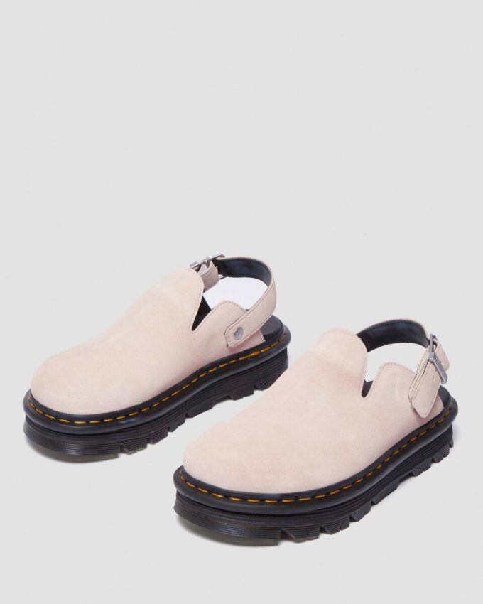 Zebzag Suede Slingback Platform Mules