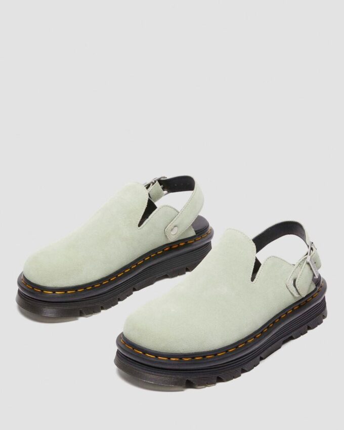 Zebzag Suede Slingback Platform Mules