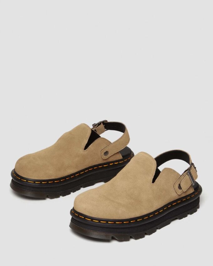 Zebzag Suede Slingback Platform Mules