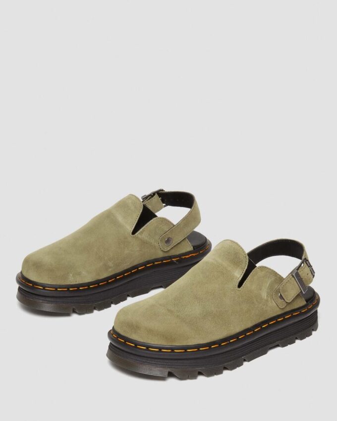 Zebzag Suede Slingback Platform Mules
