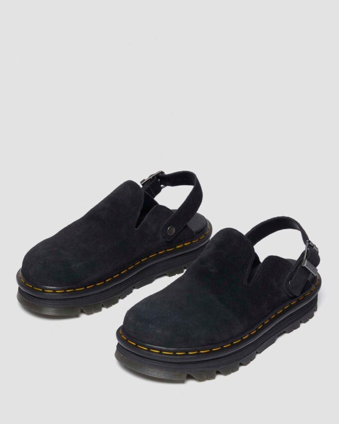 Zebzag Suede Slingback Platform Mules